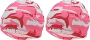 [X AUTOHAUX] Cycling Hat Sweat Wicking Breathable Hard Hat Liner Milk Silk Fabric Ice Feeling Aid Rose Red 24x19cm 2 Pcs