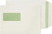Blake Purely Environmental C5 229 x 162 mm 90 GSM Flora Recycled Pocket Self Seal Window Envelopes (RE3831) Natural White - Pack of 500