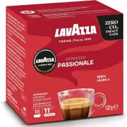 Lavazza, A Modo Mio Espresso Passionale, 16 Coffee Pods, 100% Arabica, Warm and Inviting Taste, Intensity 11/13, Dark Roasting, 1 Pack of 16 Coffee Pods