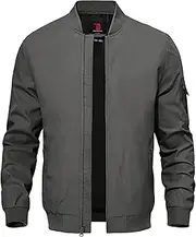 [TBMPOY] Men's Windproof Bomber Jackets Lightweight Track Jackets Windbreaker Outdoor Golf Fashion Coat