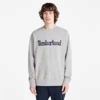 在飛比找ETMall東森購物網優惠-Timberland 男款灰色線型LOGO長袖上衣|A2JS