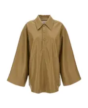 Nanushka Clarice Split-Collared Blouse XS Brown