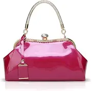[NICOLE & DORIS] Handbags for Woman Patent leather Glossy Shell Clutches Evening Bags fashionable for Party