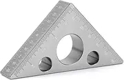 OwnMy 45 Degree Aluminum Alloy Angle Ruler, Imperial Inch Metric Scale Triangle Ruler Angle Measurement Tool for Woodworking Carpenter Workshop Carpentry Square Measuring Gauging Tool