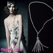 1920s 20s Pearl Necklace Vintage Bridal Great Gatsby Costume Dress Accessory