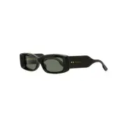 GUCCI FACETED RECTANGULAR SUNGLASSES GG1528S 001 BLACK 53MM