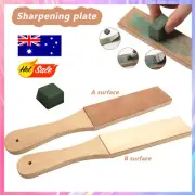 Wooden Dual Sided Leather Blade Strop Tool Supply Razor Sharpener Polishing BP