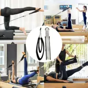 2x D Rings Straps Handle Yoga Adults Pilates Double Loop Straps for Reformer