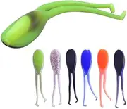 LLEIIshen 10Pcs/lot jig Fishing Lure 65mm 2.2g Soft Silicone Bait Worms Soft Bait T Tail Swimbait Bass Wobbler Fishing Tackle PR-252/1289