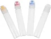 Alipis Condiment Squeeze Bottles Set 4 Pack Honey Dispenser Jars Oil Spout Mini Bottles for Ketchup Sauce