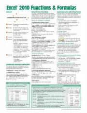 Microsoft Excel 2010 Functions & Formu- Beezix Inc, 9781936220250, pamphlet, new
