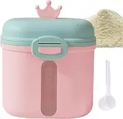 Formula Container, Portable Milk Powder Container with Spoon, Baby Formula Dispenser, Double Layer Milk Powder Container, Travel Formula Dispenser for Outdoor Use