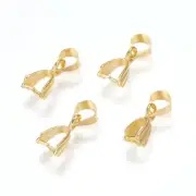 20pcs Gold Plated Brass Ice Pick Shell Pinch Bails Decorative Pendant Bail 15mm