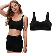 [My Siesta] Classic T-Shirt Bra – Wireless, Seamless, Comfort Bra for Women – Breathable Foam Cups, Moisture-Wicking – Adjustable Straps – Sizes B-E
