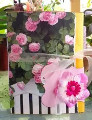 Rose Junk Journal - totally handmade - pink & garden theme