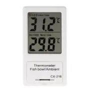 Fish for Thermometers LCD Digital Screen Terrarium & Indoor Tempera