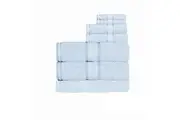 550gsm Cotton 7 Pce Bath Sheet Set Baby Blue