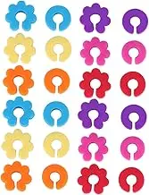 SHOWERORO 1set Silicone C Shaped Wine Glass Markers Pack Drink Identifier Non Slip Glass Cup Markers for Parties Gatherings 2packs