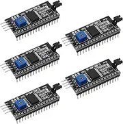 ECSiNG 5pcs IIC I2C Serial Adapter Interface Board Module Port for LCD1602 Display 5V 2mA 2004 LCD Display Module Reflective Adapter