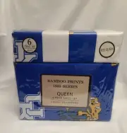 University of Kentucky Wildcats Queen Bamboo Prints 1800 Series 6 PCS Sheet Set