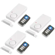 3× Wireless Window Door Open Entry Alarm Magnetic Sensor 113dB Anti-Theft Remote