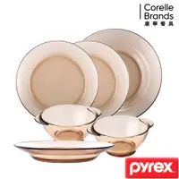 在飛比找PChome24h購物優惠-CORELLE 康寧 Pyrex耐熱餐盤6件組(602)