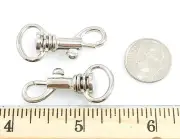 BABY 1/2" SWIVEL SNAP BOLT HOOKS NICKEL FINISH 16 pcs