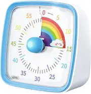 Visual Timer with Night Light, 60-Minute Countdown Timer for Kids and Adults, Silent Classroom Timer, Pomodoro Timer