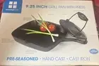 Essentialhome Cast Iron 9.25” Grill Pan With Press
