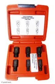 AUTOMOTIVE BRAKE LINE RE-THREADER KIT – male & female threads – tool – tools