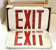 Lithonia Lighting R M6 ECC LED Emergency Exit Sign T20 Compliant Red Letters