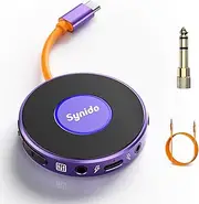 Synido Portable Audio Interface to Live with USB-C 24-Bit, 48KHz Music Recording Audio Interface for iPhone, Mac, iPad, iOS, Android, PC, Outdoor Live Streaming Interface