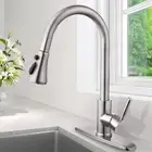 Kitchen Faucet Pull down Stainless Steel Single Handle Aquablade Sweep, Stream &