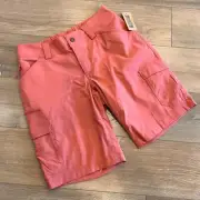 NWT Duluth Trading Dry on the Fly 10" Cargo Shorts Women's Size 2 Coral Pockets