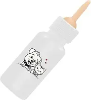 Kitten Nursing Bottles with Nipple Tips, Portable Milk Feeding Set for Small Pets, Reusable Animal Feeder for Puppies Rabbits Hamsters Indoor Outdoor Use, 5.91x2.36x2.36 Inches