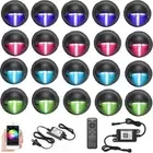 35mm WIFI Black Half Moon Outdoor RGB LED Deck Lights LED Path Stair Step Fence