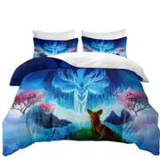 Animal Fantasy Art Wisdom Lake Fox Quilt Cover