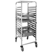 VOGUE GASTRONORM RACKING TROLLEY 15 LEVEL GG499
