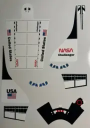 1984 Space Shuttle Pinball Machine Stickers w/Space Shuttle "Challenger" Theme