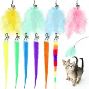 10PCS Teaser Cat Toy, Replacement Teaser, 6 Pieces Cat Worms Refill and 4 Pieces
