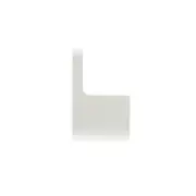 Zenith 62mm Matte White Radius Robe Hook