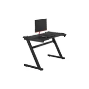 Gaming Computer Office Task Working Desk with LED Light Black