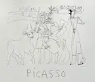 PABLO PICASSO CHEVALIER PICADOR DANS 1982 Marina Picasso Collection Lithograph