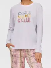 Peter Alexander Cool Mum Club Long Sleeved Top - NWT - Size M