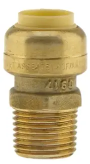 Boshart BPF-MA05NL 1/2" Push-Fit CTS x MPT Male Adapter, No Lead Sharkbite Style