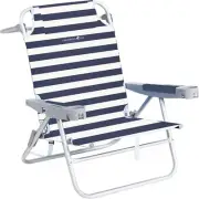 CARIBBEAN JOE Folding Beach Chair, 5 Position Portable Backpack Foldable Camping