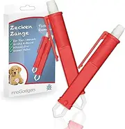 innoGadgets® Tick Tweezers [2X] | Remove Ticks in No Time | with Micro Hook | Red