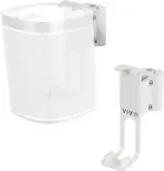 White Dual Wall Mount Brackets Designed For Sonos One, Sl, And Play:1 Audio