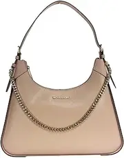 [Michael Kors] Wilma Large Smooth Leather Chain Shoulder Bag Purse Powder Blush