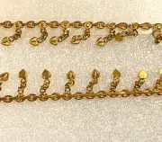 22 ct gold on silver 925 Indian anklet, Payal , gunguroo , leg chain # 26
